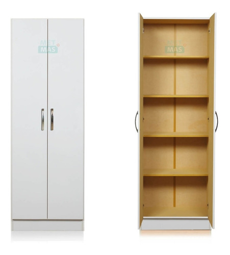 Despensero De Cocina Organizador Melamina 2 Puertas + 4 Estantes - Alto 180x60 Cm !