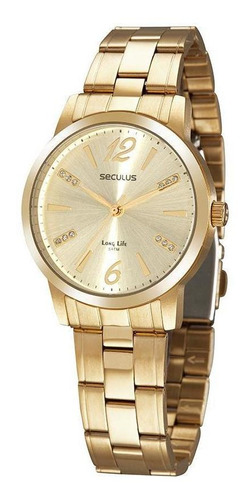 Relógio Feminino Seculus Dourado 20990lpsvda1