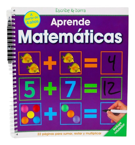 Libro Aprende Matemáticas. Escribe Y Borra