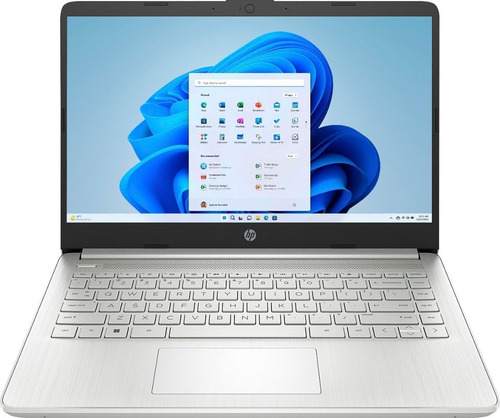 Computadora portátil HP 14-dq0706tg de 14 pulgadas, Intel Celeron N4120, 4 GB RAM, 64 GB eMMC, UHD Graphics 600, Windows 11, cámara HD, doble altavoz, lector SD, HDMI, USB C. - Aceptable (Reacondicionado)