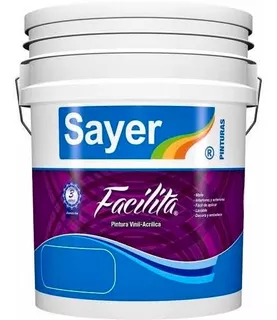 Cubeta Pintura Vinilica Lavable 19lt Blanco Acrilica Sayer