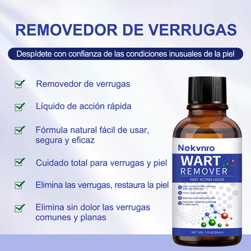 Nekvnro Líquido De Verruga Eliminar Las Verrugas De Manos