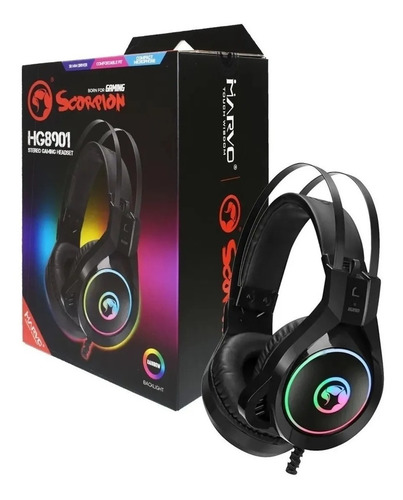 Imagen 4 de 4 de Auricular Headset Gaming Marvo Scorpion Hg8901 Led Rainbow