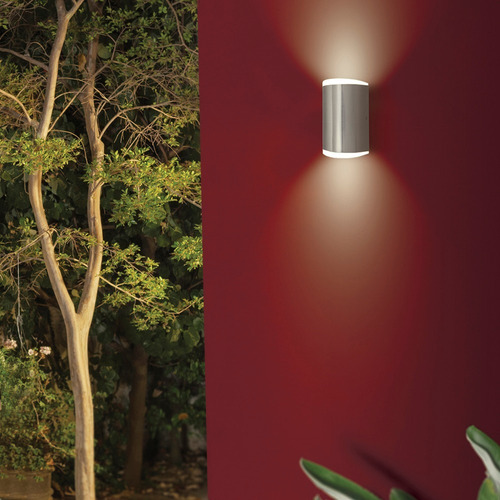Imagen 3 de 7 de Lámpara Para Muro Exterior, Cromado 14,5w, Luz Cálida