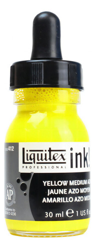 Tinta Acrílica Liquida Ink 30ml Yellow Medium Azo 412