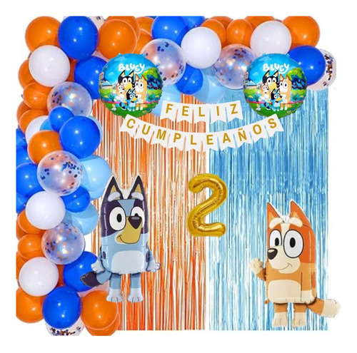 Combo De Globos Bluey Y Bingo Bluey Y Bingo Nro. 2