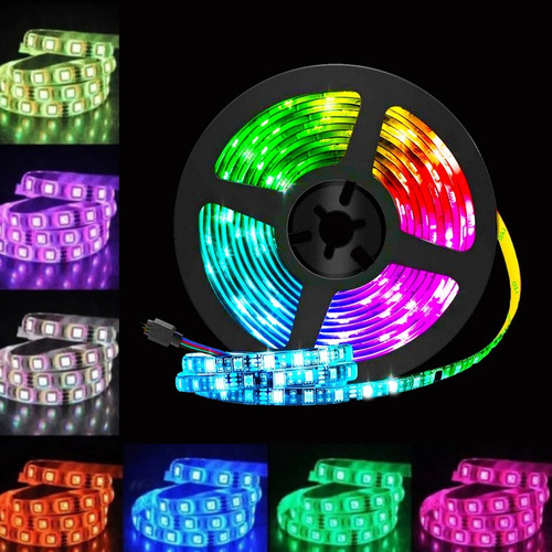 Imagen 10 de 10 de Tira Led Rgb 5050 Para Exterior/interior Controlador Wifi Compatible Alexa Y Google Home Incluye 10 Metros Y Eliminador