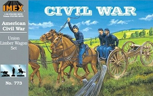 Civil War Union Limber Wagon Set Kit Modelismo De Plástico