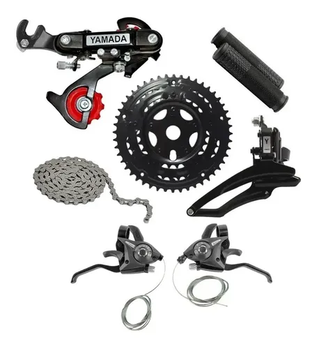 Kit Relação 21 Marchas Rapid Fire+coroa Tripla Bike Yamada