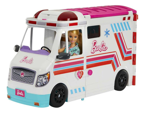Barbie Ambulancia Clinica De Cuidados + Accesorios C/ Sonido