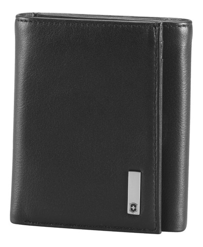 Victorinox Athens Cartera Vertical De Piel Negra 