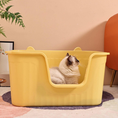 Lavabo Para Arena Para Gatos, Caja De Arena Para Xl Amarillo
