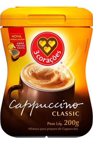 Cappuccino Classic 3 Corações 200g