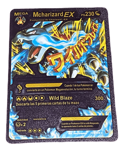 Juego Carta De Pokemon Negra De Colección Mcharizard Ex 230