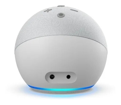 Imagen 2 de 2 de Amazon Echo Dot 4th Gen with clock con asistente virtual Alexa, pantalla integrada glacier white 110V/240V