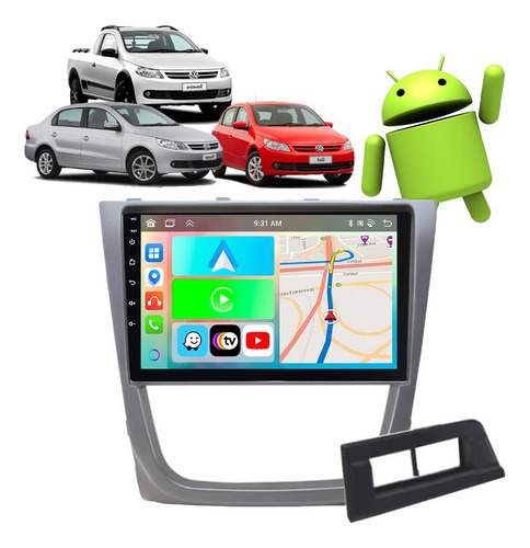 Multimídia 9 Pol Android Gol G5 2008-2012 Spotify Tv Gps Cor Grafite