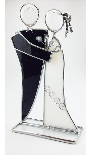 Imagen 1 de 3 de Figura De Novios Abrazados Para Pastel De Boda