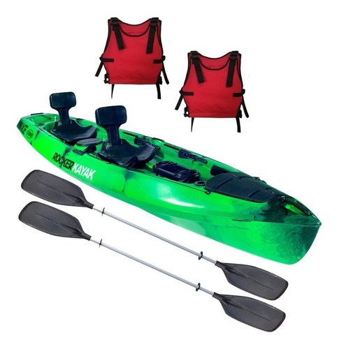 Kayak Rocker Mirage Fishing 2 Chalecos 2 Butacas 2 Remos 