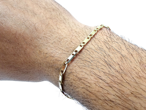 Pulseira Maciça Piastrine Grossa Toda De Ouro 18k 750