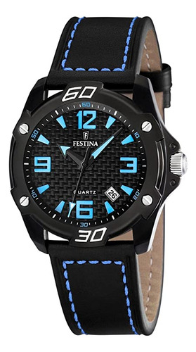 Festina Sport F16491-3 Reloj De Cuarzo De Cuero Negro Para