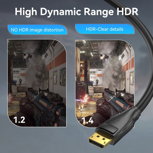 Cable De Video Displayport 1.4 Vention 8k Macho A Macho 2m