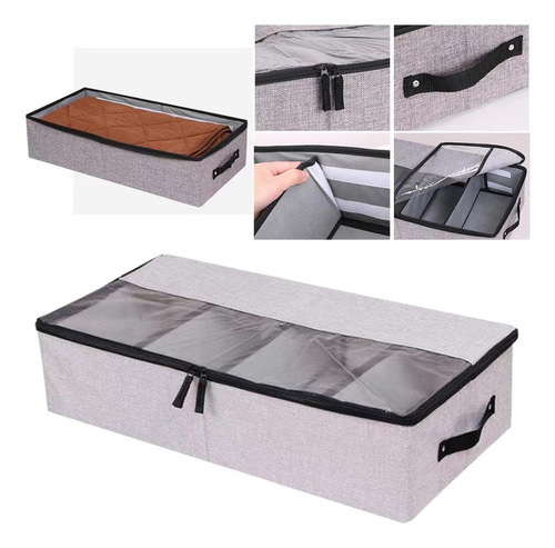 .. Caja De Almacenamiento Organizadora De Divisores Gris