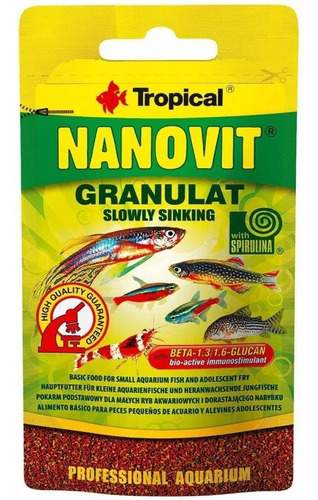 Alimento Tropical Nanovit Granulat 10 Gr Peces Pequeños