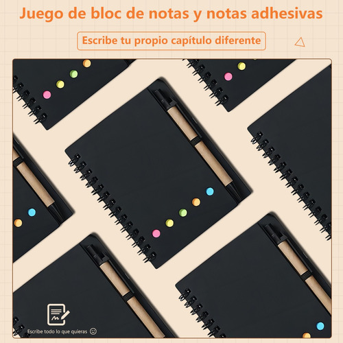 Libreta Ecológica Con Notas Adheribles, 12 Piezas