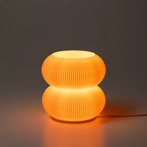 Lampara Velador Mesa Nordico Impresion 3d Luz Calida Esferas