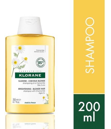 Shampoo Klorane Camomila Cabello Rubio  X 200 Ml