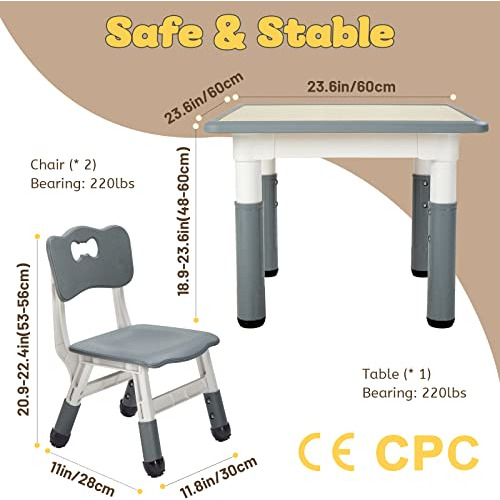 Funlio Juo De Mesa Y 2 Sillas Para Niños, Juo De Mesa Y Sill