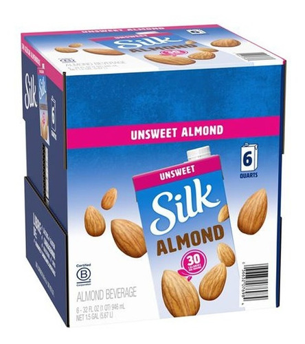 Leche Silk Almendras Sin Endulzante Pack - mL a $13