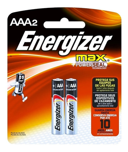 Imagen 5 de 10 de Pilas Energizer Aaa Max Alcalina Blister X 2 Unidades Pila