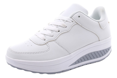 Zapatos De Plataforma De Cuero De Moda Para Mujer Tenis