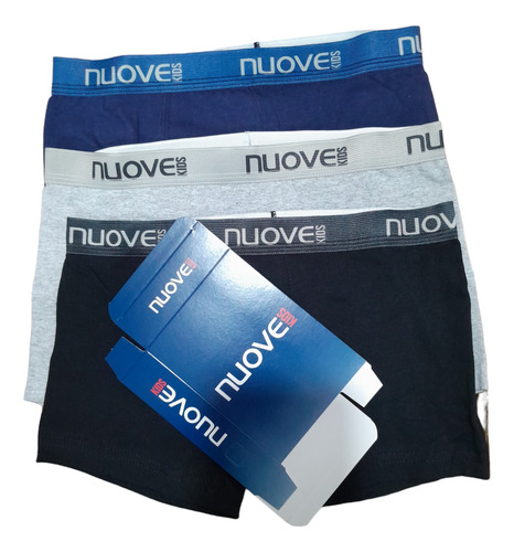 Boxer Niño Nuove Pack X 3 Und Liso C/elastico (10-12-14)