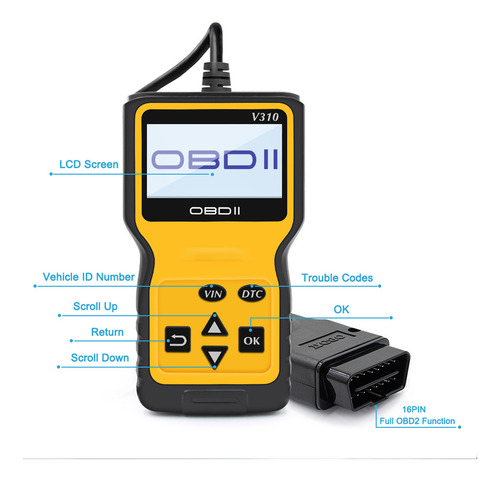 Leitor De Código De Falha Do Motor Do Scanner Obd2, Carro Mu