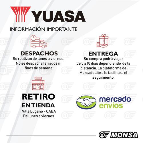 Batería Moto Yuasa Ytz6v Honda Biz 125 01/18