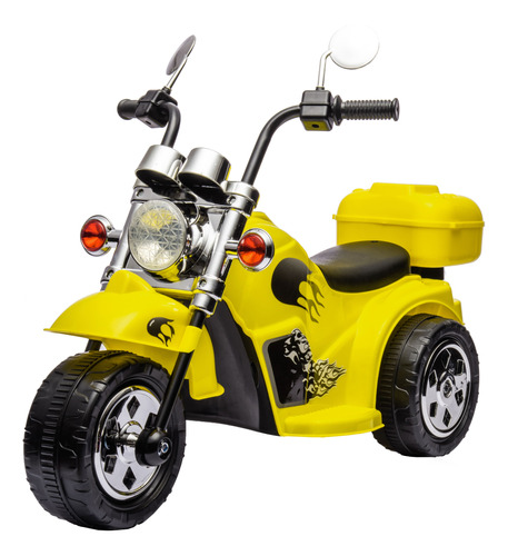 Mini Moto Elétrica 6v Infantil Amarela C/ Farol - Zippy Toys