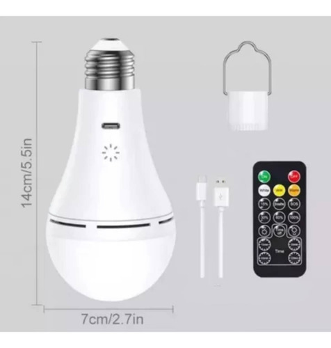Lámpara Colorida Regulable Y Recargable E27