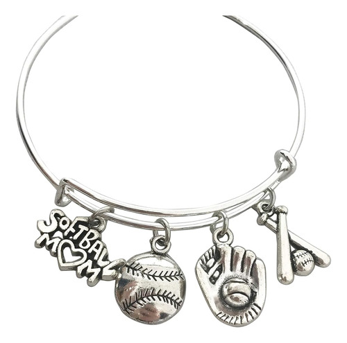 Pulsera De Mamá Softball Regalo Mujeres