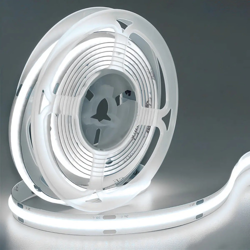Fita Cob Super Led 5 Metros 360led/m Ip20 Alto Brilho Luz Branco-frio S/ Fonte