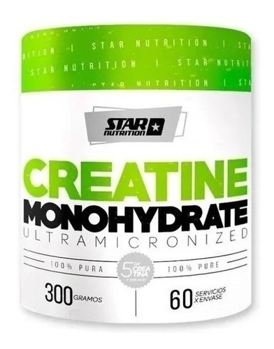 Creatina Star Nutrition 100% Pura Polvo 300 Gr Monohidratada