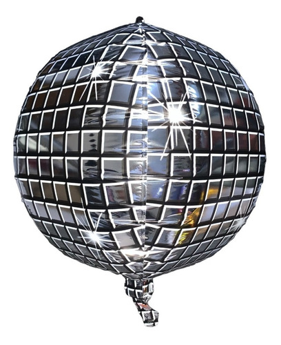 10 Globo Retro Metalico Bola Disco 80s Tematica Mayoreo Color Plata