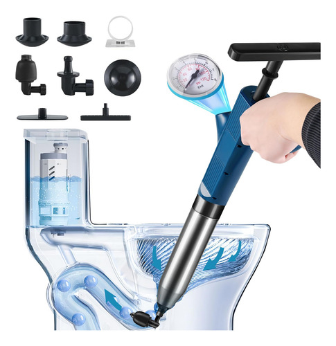 Ticeaik Desatascador De Inodoros Kit 8 In 1, Aceros