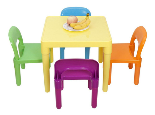 Muebles Para Niños Juego De Mesa 4 Sillas De
