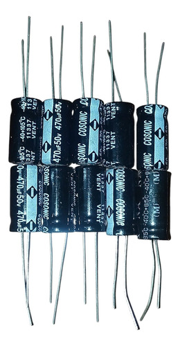 Capacitor Electrolítico 470 Uf X 50 V Pack X 10 Unidades