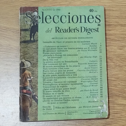 Revista Seleción Reader's Digest Vol Xii N° 69 Agosto 1946