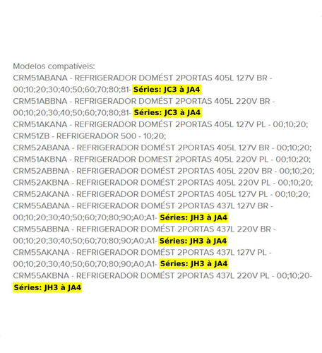 Placa Geladeira Consul Crm51 Crm52 Crm55 W10684267 Original