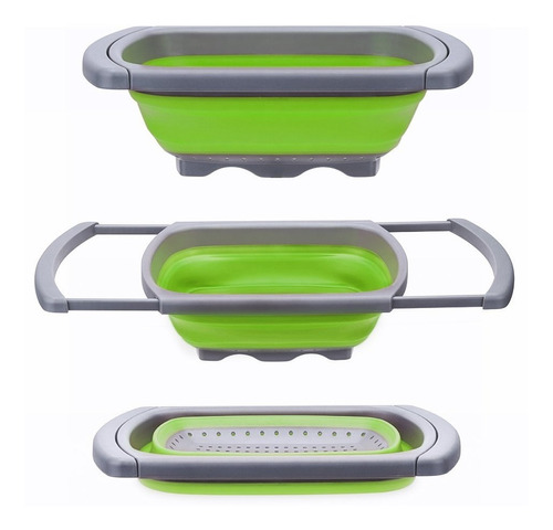 Colador Plegable Silicona Frutas, Verduras 39x 26x 12,5 Cm