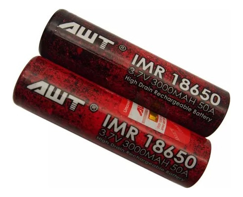 Pack 2x Batería 18650 Awt 3.7v 35a 3500mah Vaper